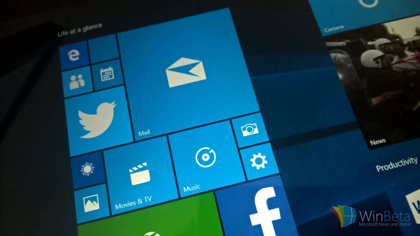 Windows 10 tablet mode