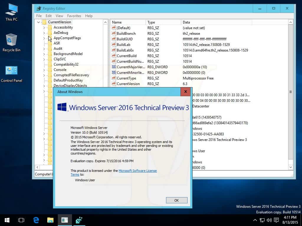 Windows Server 2016 build 10514 screenshots have leaked onto the web - OnMSFT.com - August 14, 2015