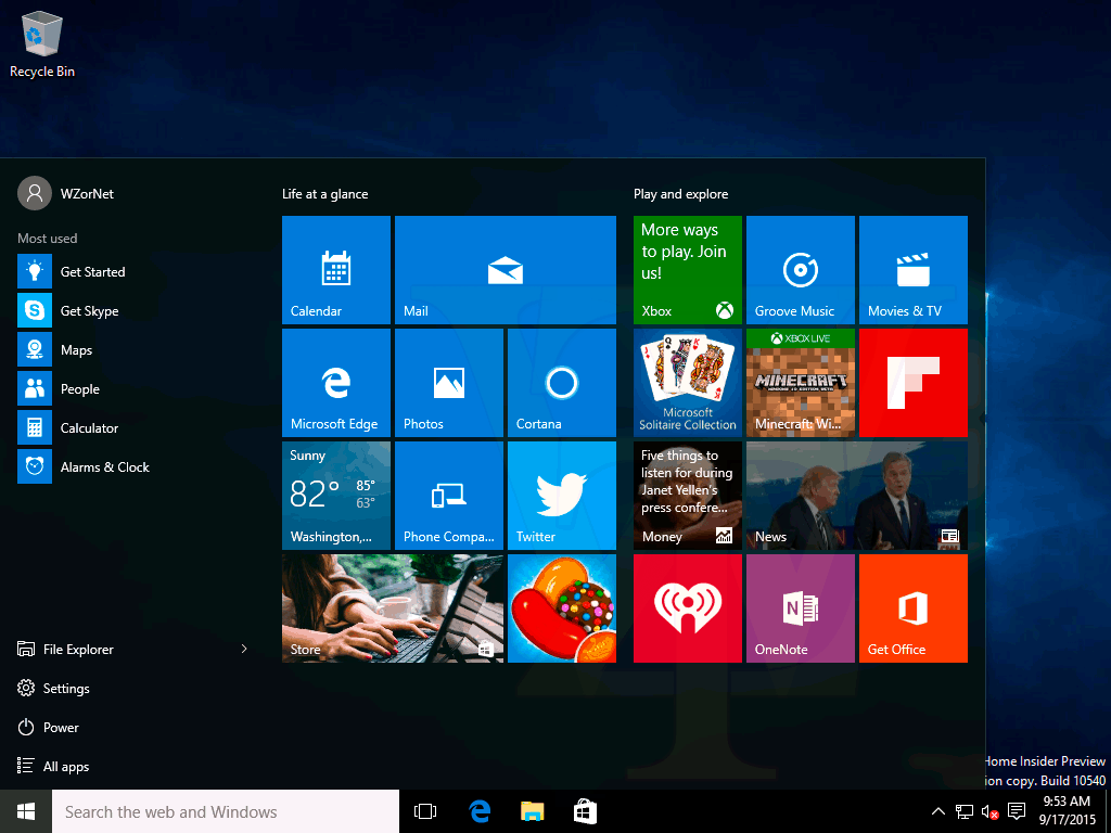 Windows 10 Build 10547 Now Available For Insiders - 368083 Original Windows 10 TH2 build 10540