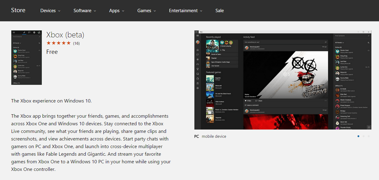 Xbox app (Beta) for Windows 10 shows up early - OnMSFT.com - September 19, 2015