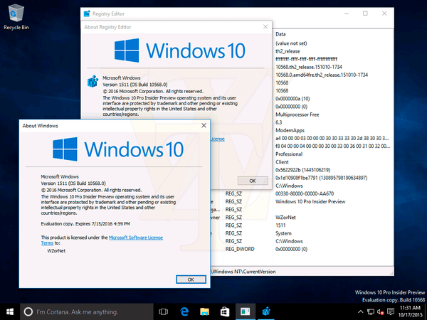 Windows 10 build 10568