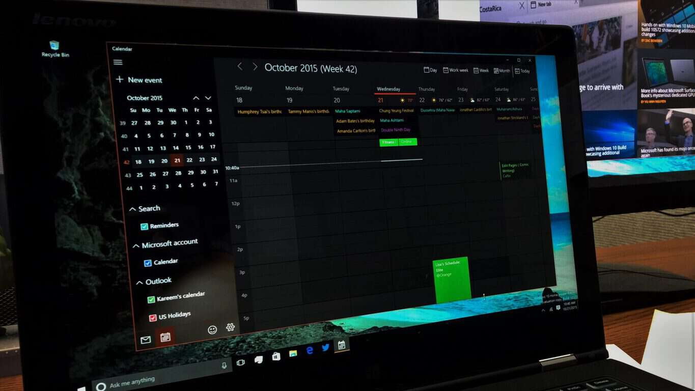 Outlook Mail and Calendar update brings 'Week' view and expanded dark theme - OnMSFT.com - October 21, 2015