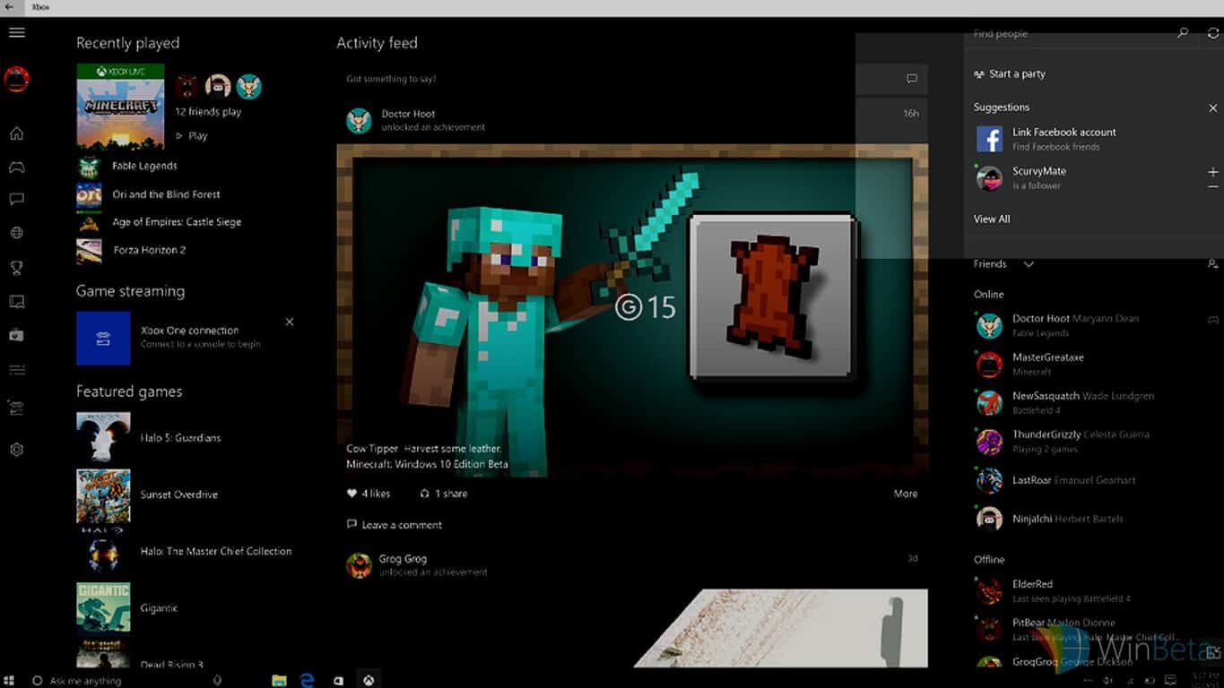Connect your Facebook to Xbox Live via the Windows 10 Xbox app 1 How to connect Facebook to Xbox Live