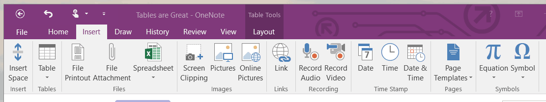 Insert content from all over the place from text, images, video, audio, documents, and more