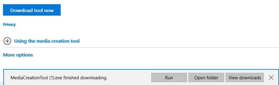 Download Windows 10 November Update ISO file via Microsoft's Media Creation Tool 1 In Edge, the download options look like this.