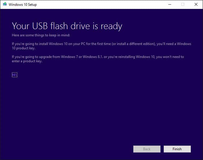 Download Windows 10 November Update ISO file via Microsoft's Media Creation Tool 12 Your USB flash drive is ready!