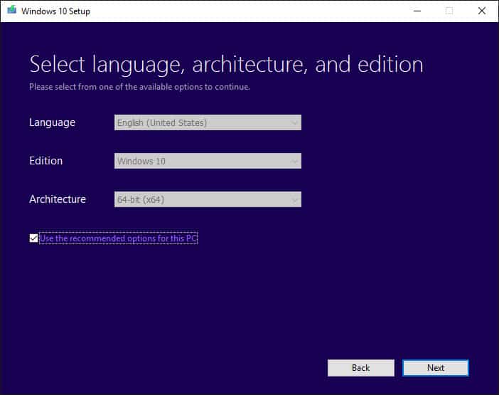 Download Windows 10 November Update ISO file via Microsoft's Media Creation Tool 3 Accept the defaults or make your changes.