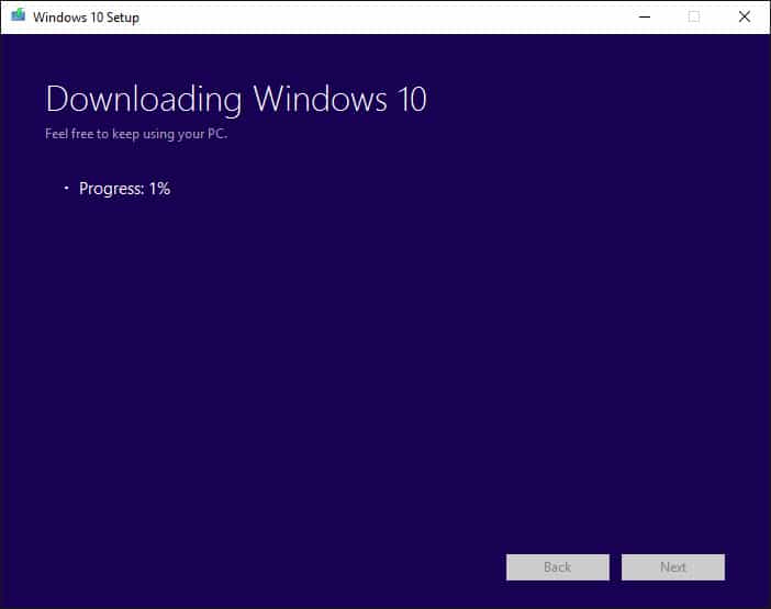 Download Windows 10 November Update ISO file via Microsoft's Media Creation Tool 6 The download might take awhile.