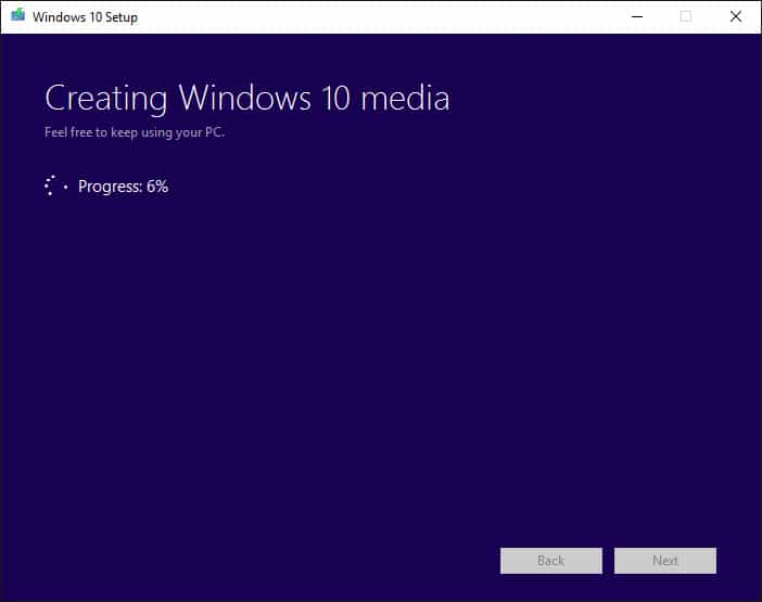Download Windows 10 November Update ISO file via Microsoft's Media Creation Tool 7 Ditto with creating the media.