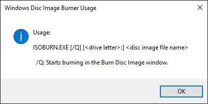 You might get an error instead of the DVD burner utility.