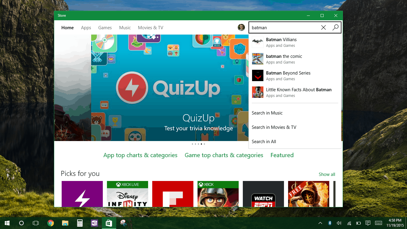 Windows Store for Windows 10 adds search filters in latest update - OnMSFT.com - November 19, 2015