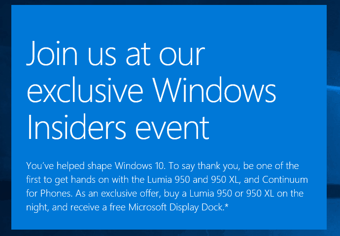 Windows Insider event