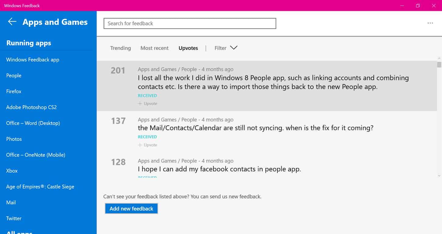 Many Windows 10 users unable to connect social apps to the Windows 10 People app