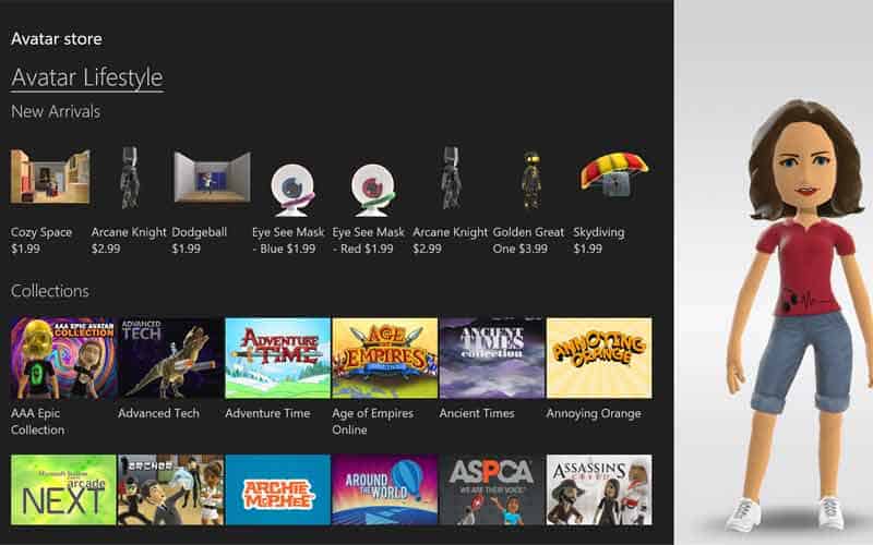 Xbox One Avatar Store