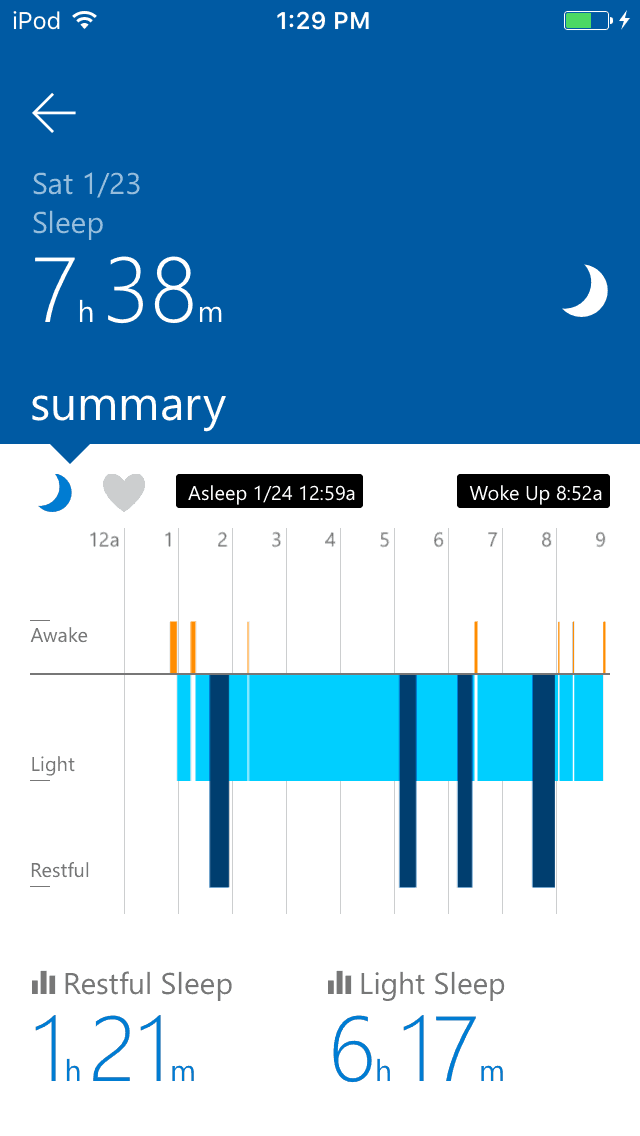 Microsoft Health App (And my lack of sleep)