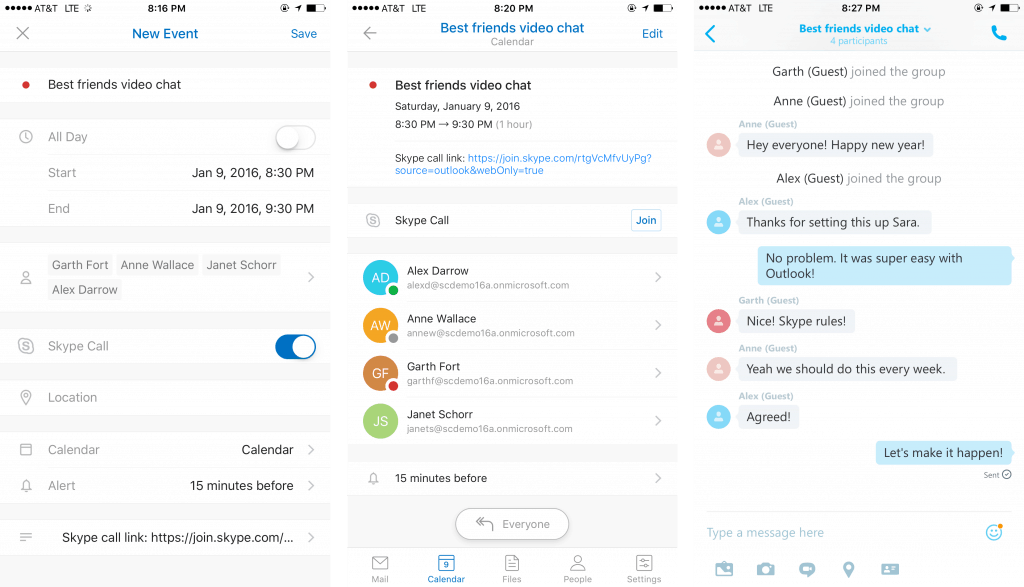Here'S What Outlook For Ios And Android Look Like On Their First Birthday - Outlook Ios Android Skype Support Outlook ios android skype support