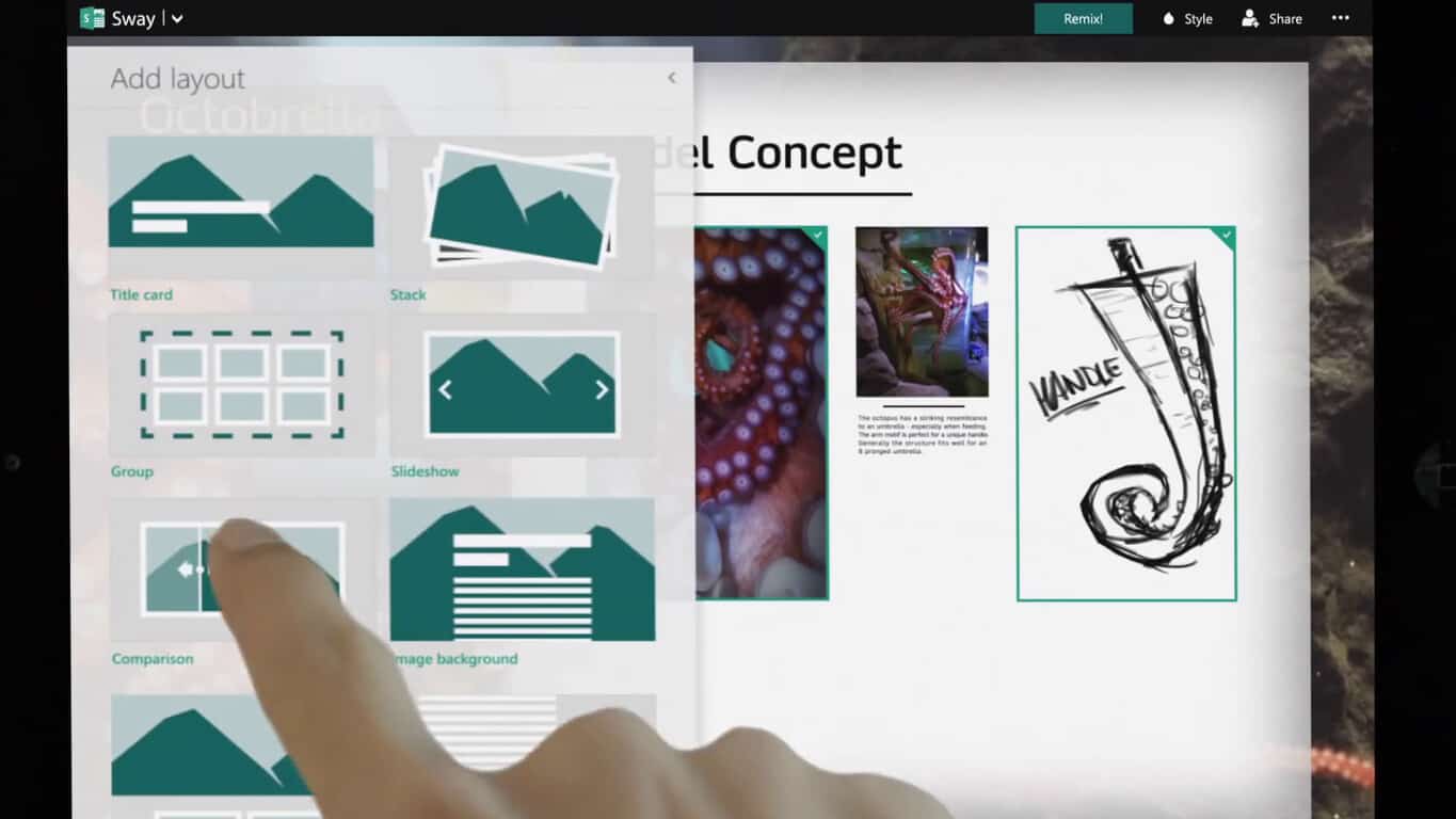 Microsoft Sway and Photos integrate to make sharing interactive - OnMSFT.com - March 3, 2016