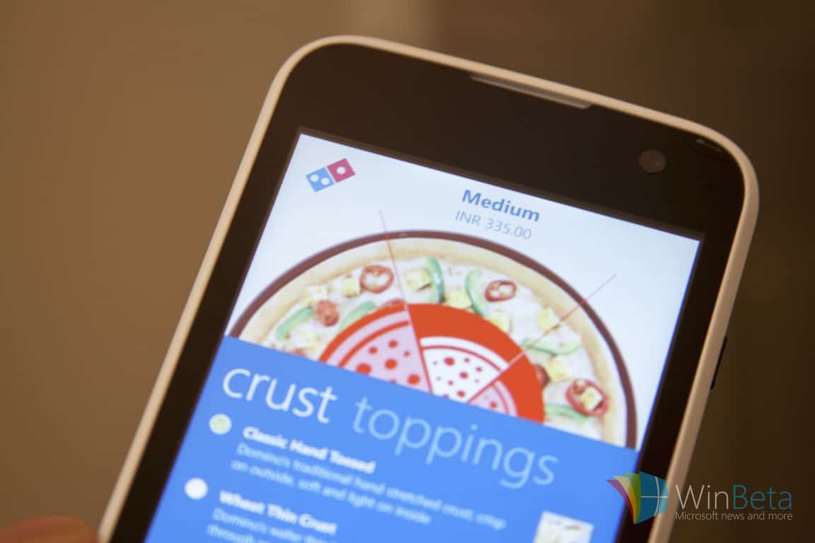 Domino's adds windows 10 mobile support to their app, but it's not universal - onmsft. Com - january 18, 2016
