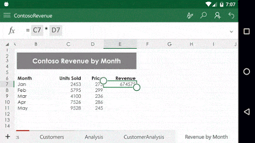 Excel Mobile Autofill