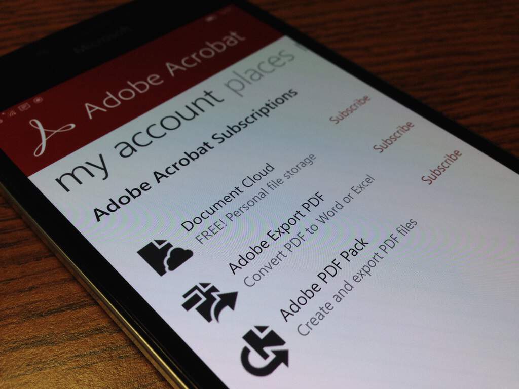 Adobe reader app updated with new ui and more for windows phone - onmsft. Com - february 2, 2016