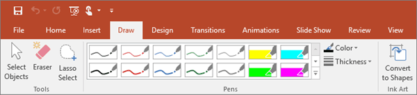 Office 2016 gets updated drawing and annotation features, optimized for touch 3 PowerPoint 2016 annotations.