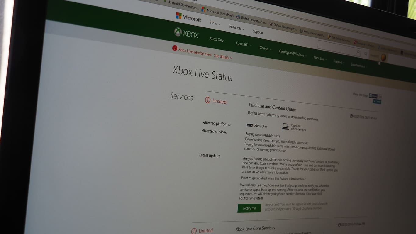 Xbox Live Issues 2_22_2016