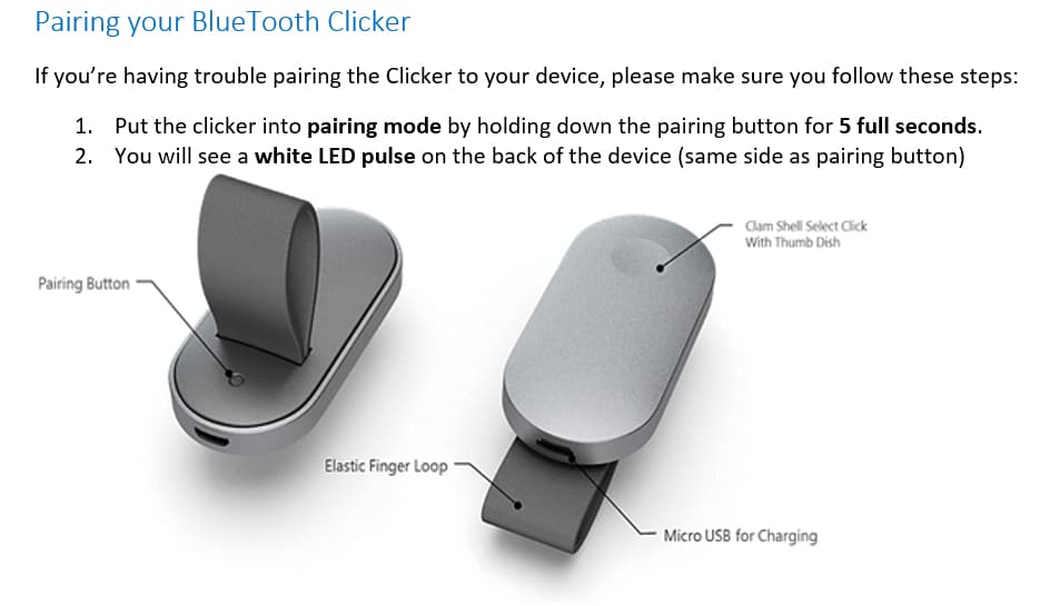 Microsoft HoloLens Clicker