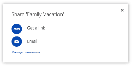 The simpler sharing experience on OneDrive.com