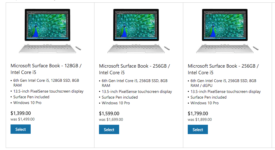 The $100 discount only applies to three select models.