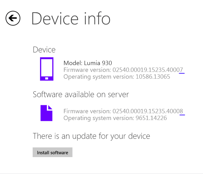 Firmware update for Lumia 930