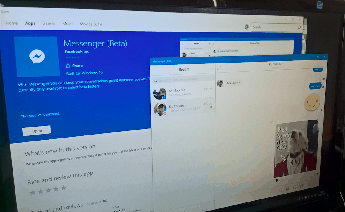 Hands-on with the official Facebook Messenger app for Windows 10 - OnMSFT.com - April 28, 2016