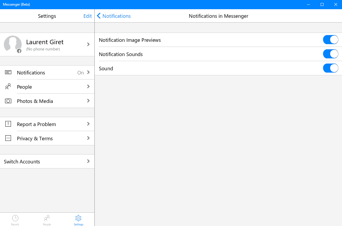 The Settings panel. Yes, this looks just like an iOS port.