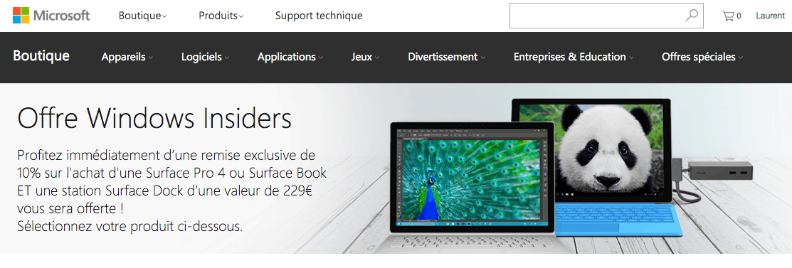 The French Microsoft Store.