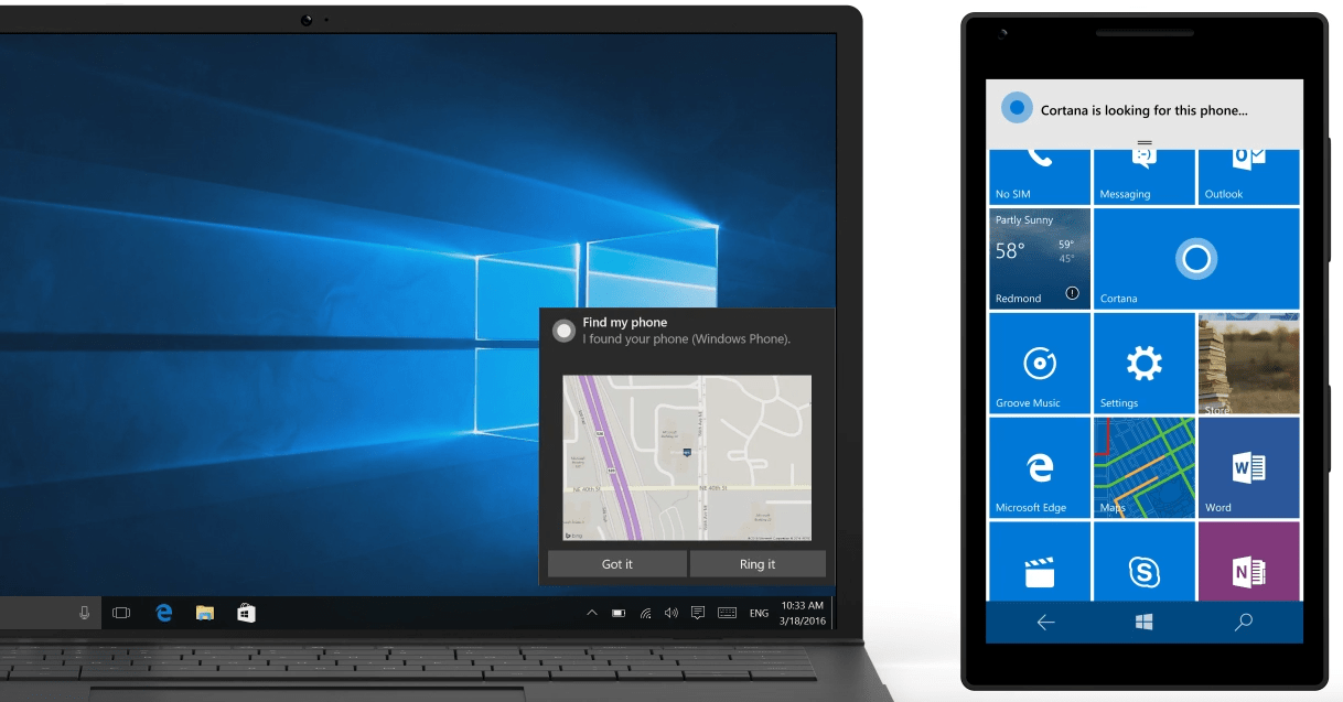 Cortana to gain "find my phone" feature in upcoming windows 10 anniversary update - onmsft. Com - april 6, 2016