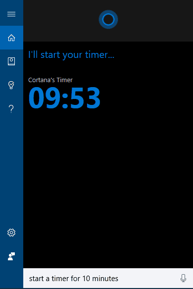 Cortana counts down