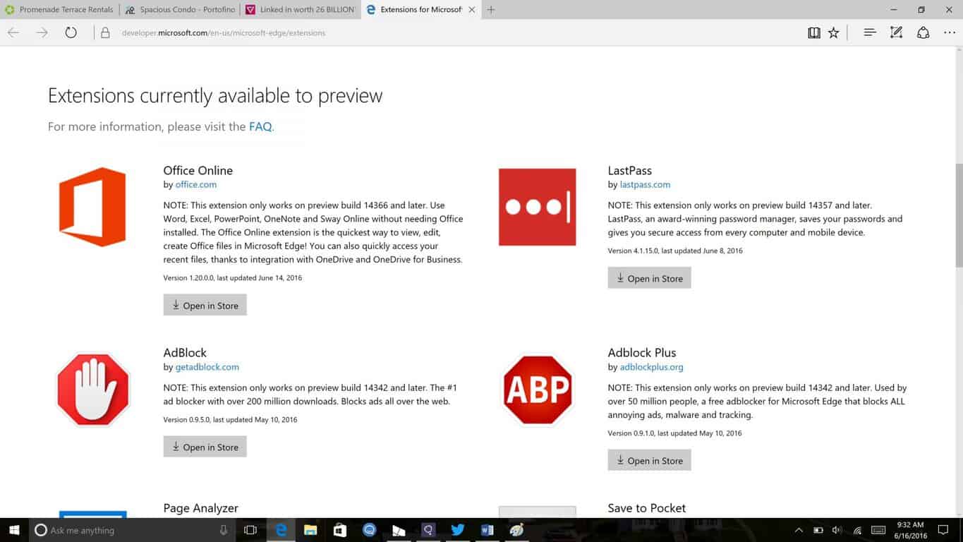 A closer look at the latest Windows Insider Edge Extension: Office Online 2 Office Extension on Edge