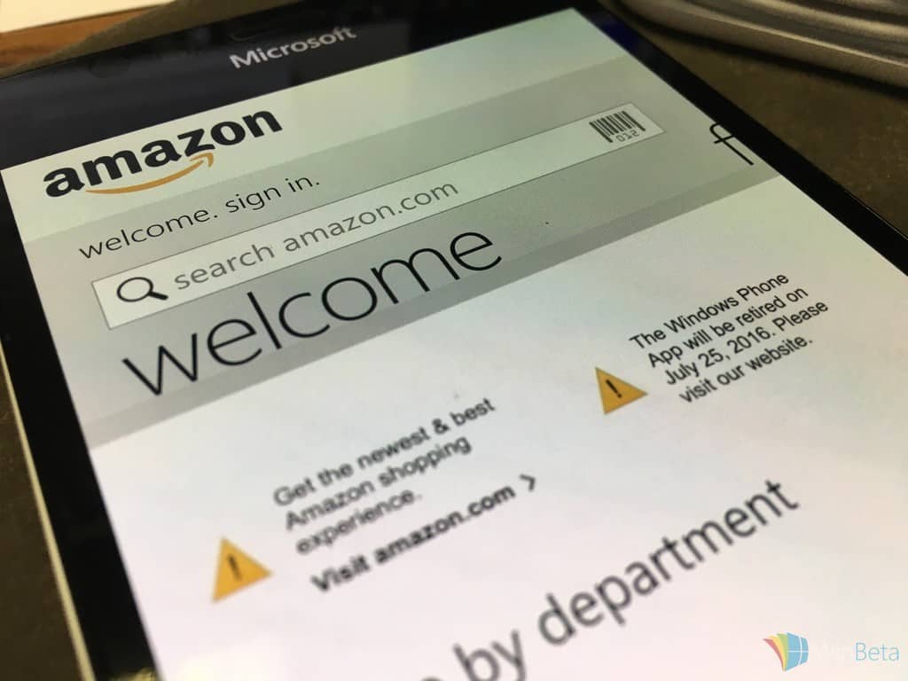 Amazon's Windows Phone app will be retired on July 25th - OnMSFT.com - June 28, 2016