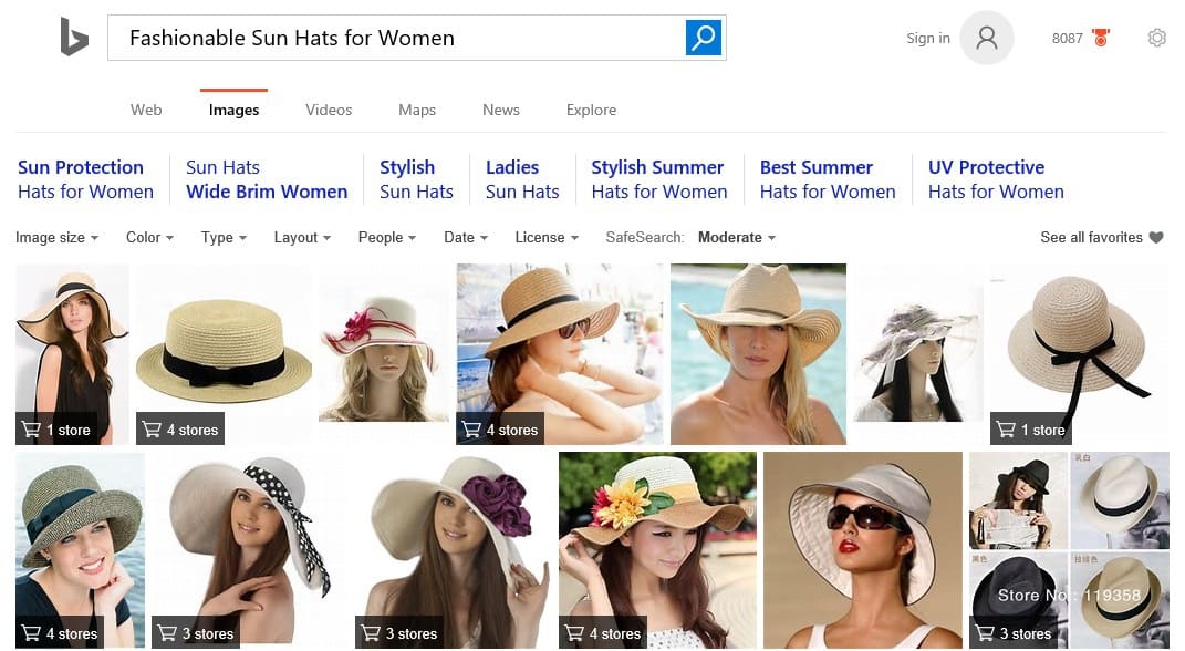 Fashion Shopping on Bing