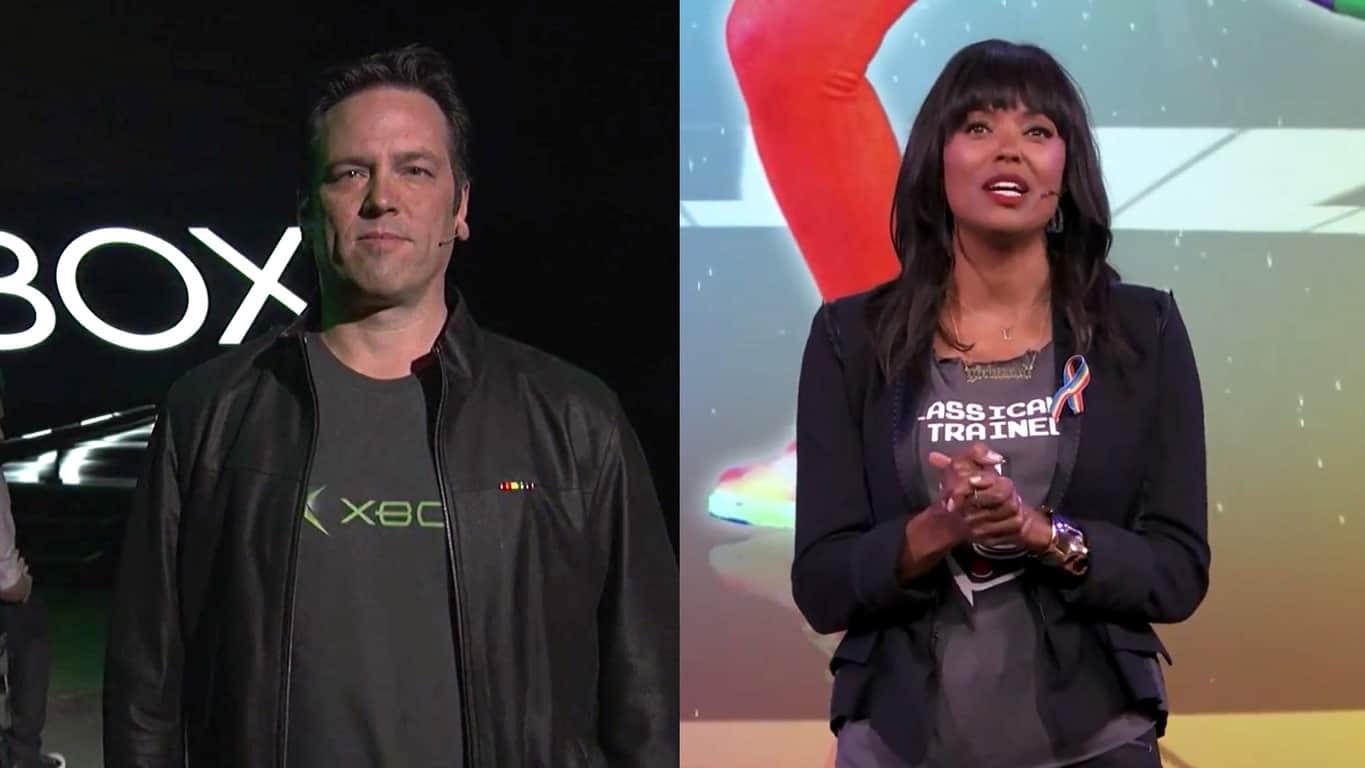 Phil spencer and aisha tyler at e3 2016