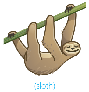 The new (sloth) emoji.