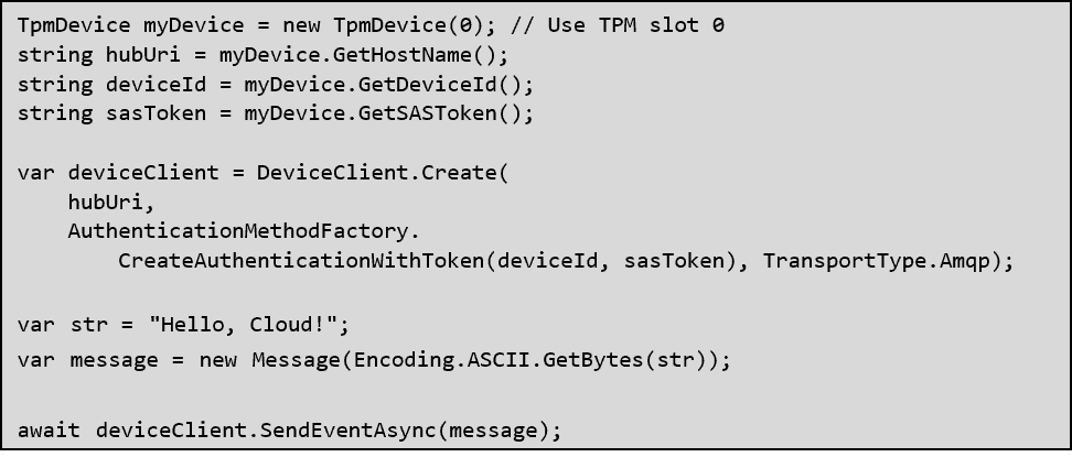 DeviceClient.Create code