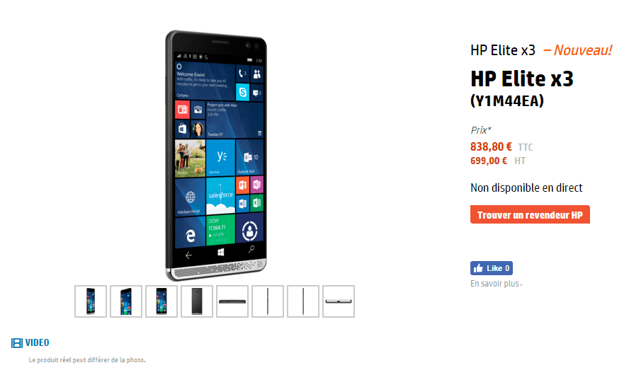 HP Elite X3 French Pricing