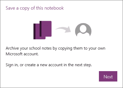 Class Notebooks, Microsoft, Save a Copy feature