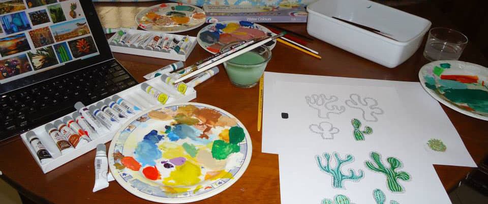 The Tower Up team used watercolor paints to help create the visuals for “Jequi’s Dream.”