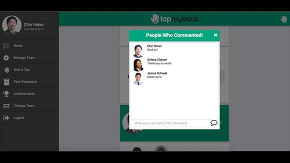 Tap My Back brings friendly team recognition in a Universal Windows 10 app - OnMSFT.com - July 9, 2016