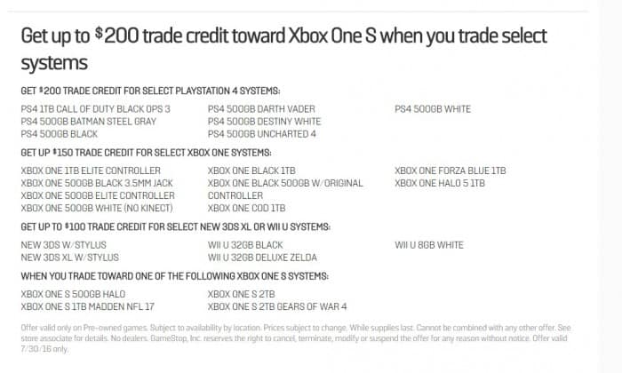 Deal: Trade-in an Xbox One console at GameStop and get $150 towards an Xbox One S, ends August 31 - OnMSFT.com - July 30, 2016