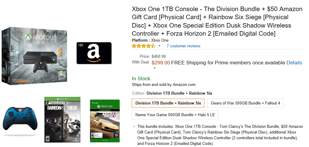 xbox one prime day deal