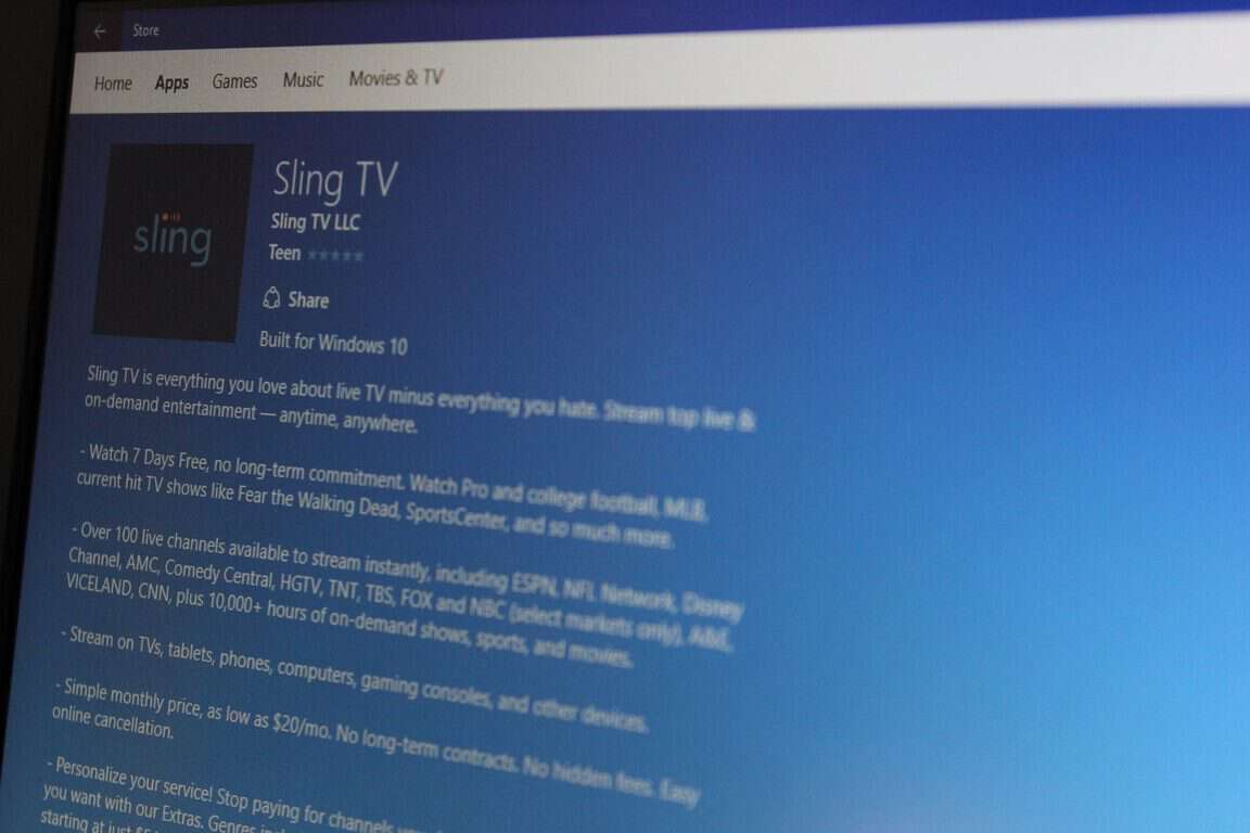 sling tv app store sling tv app store