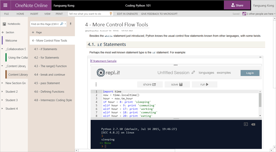 Teachers Can Now Embed Live Code Samples In Onenote - Now Teachers Can Include Live Code Demo In Onenote 2 Paste the code in a onenote page to embed the executable code snippet.