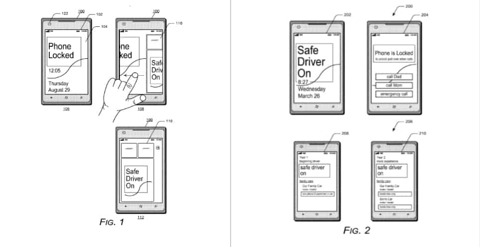 Microsoft patents "safe driving mode" feature for mobile phones and cars 1 Microsoft's proposed "safe driving mode"